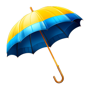 夏日出游太阳伞透明背景图形素材
