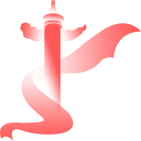红色手绘华表柱建党元素插画设计