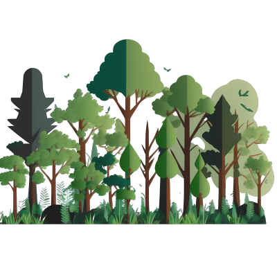 可商用创意设计元素-森林插画