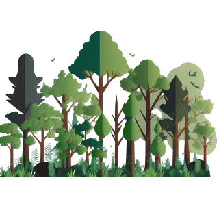 可商用创意设计元素-森林插画