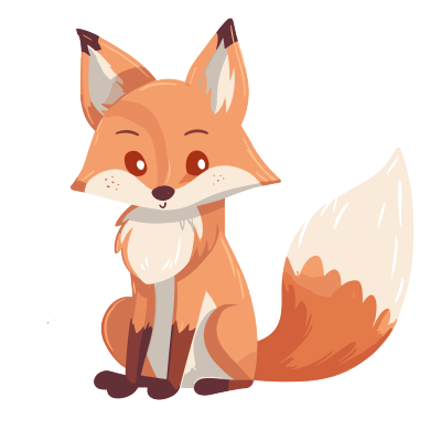 小狐狸插画卡通元素