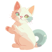 可商用的小猫矢量插画