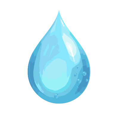 蓝色水滴透明背景高清创意设计