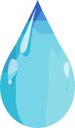 透明背景的水滴矢量插画元素