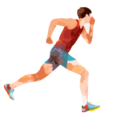 运动员跑步PNG图标素材