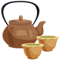 手绘夏日养生茶素材