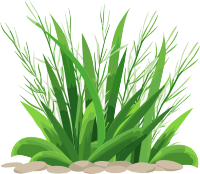 清新草地插画矢量图