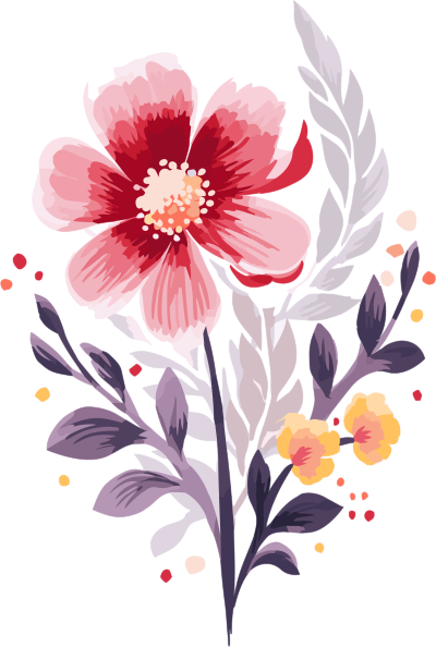 花朵矢量透明插画设计