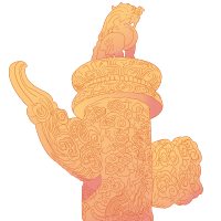 精致大气的华表插画