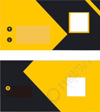 黑黄色商业卡片设计