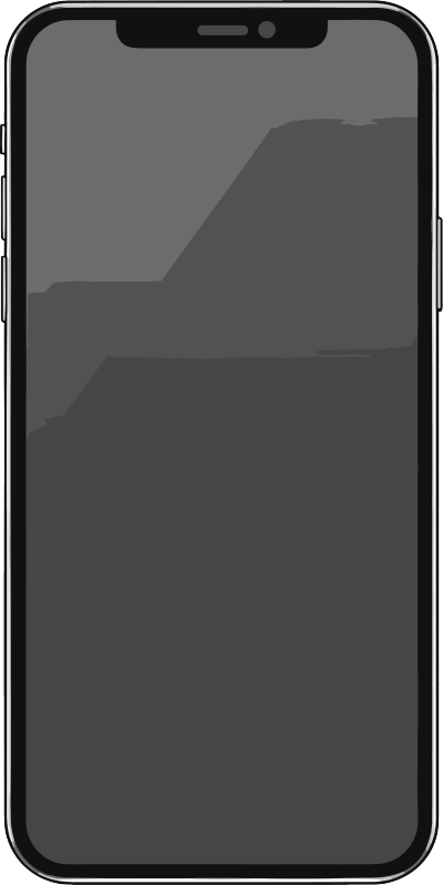 白色背景上的黑色iPhone X屏幕模拟模板