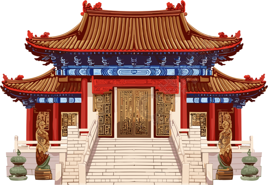 东方建筑插画设计