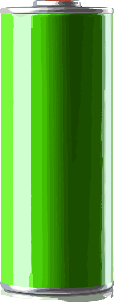 高清图形素材绿色电池在白色背景上