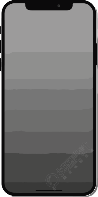 白色背景黑色iPhone X屏幕模拟模板