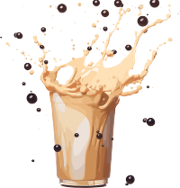 高清透明背景气泡奶茶图片