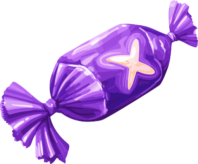 紫色包装糖果插画