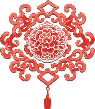 手绘中国艺术装饰品插画