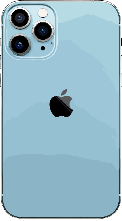 iPhone 11 Pro 蓝色摄像头设计 PNG 图形素材