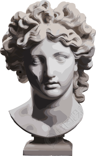 历史再现风格的女性头像雕塑素材