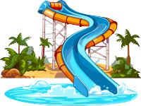 水滑梯与游泳池插图