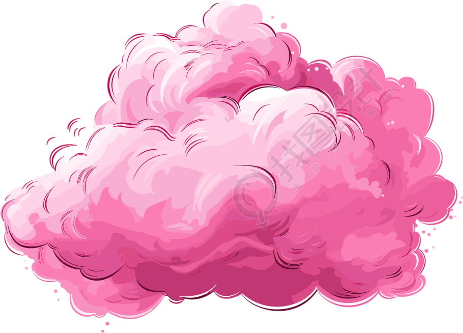 粉色云彩动画素材