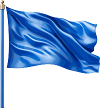 高清PNG透明背景蓝色国旗图标
