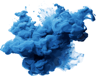 爆炸风格的抽象蓝烟PNG图形素材