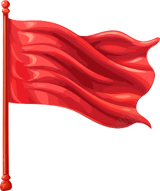 红旗创意设计元素高清PNG图形素材
