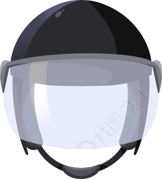 透明背景警察防弹头盔插画PNG