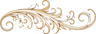 金色漩涡徽标精细羽毛纹饰素材