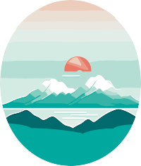 娜歐可武內山水太陽PNG圖形素材