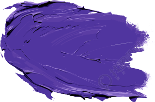 暗蓝色庞特阿芬学派风格的白色背景紫色涂抹画笔素材