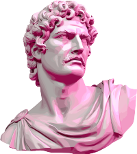 粉色背景真实肖像绘画