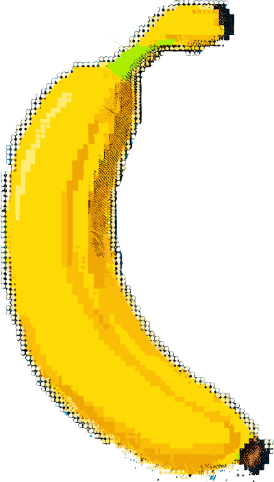 香蕉像素艺术素材