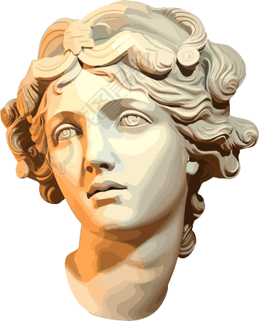 复古滤镜风格的女性希腊神头像