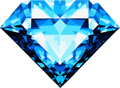 蓝色钻石游戏像素化PNG图形素材