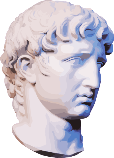 希腊罗马艺术雕塑石膏人头素材