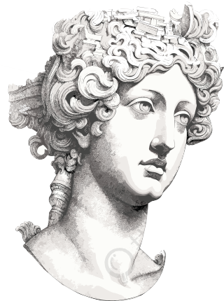 古希腊微缩胶片风格雕塑表现的古代形象