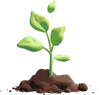 植物透明背景中萌发的3D图像素材