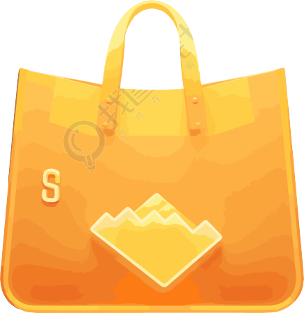 灯紫橙购物袋及标志购买-光线紫色和浅橙色元素
