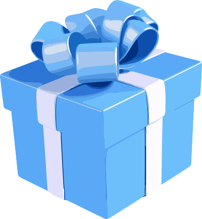 蓝色礼物盒创意设计元素