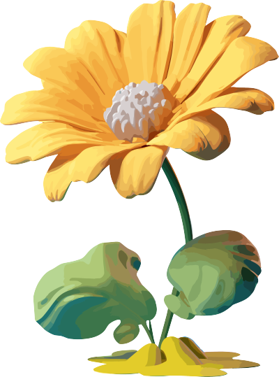 黄色花朵PNG图形素材