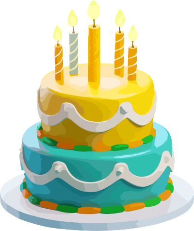 3D生日蛋糕图标素材