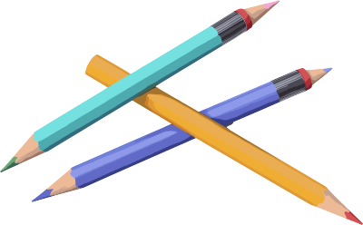 美术绘画工具彩色铅笔素材