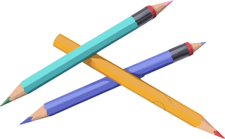 美术绘画工具彩色铅笔素材