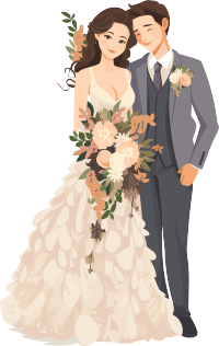 西式婚礼插画矢量素材