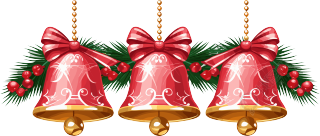 圣诞钟红色铃铛装饰矢量粉色扁平插画