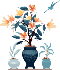 中国风植物插画