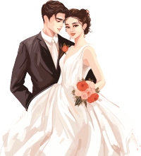 婚礼创意设计插画