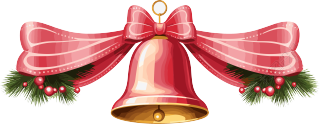 圣诞钟装饰铃铛粉色扁平插图